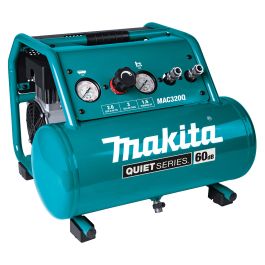 Makita MAC320Q Quiet Series 1‑1/2 Horsepower 3 Gallon Oil‑Free Electric ...