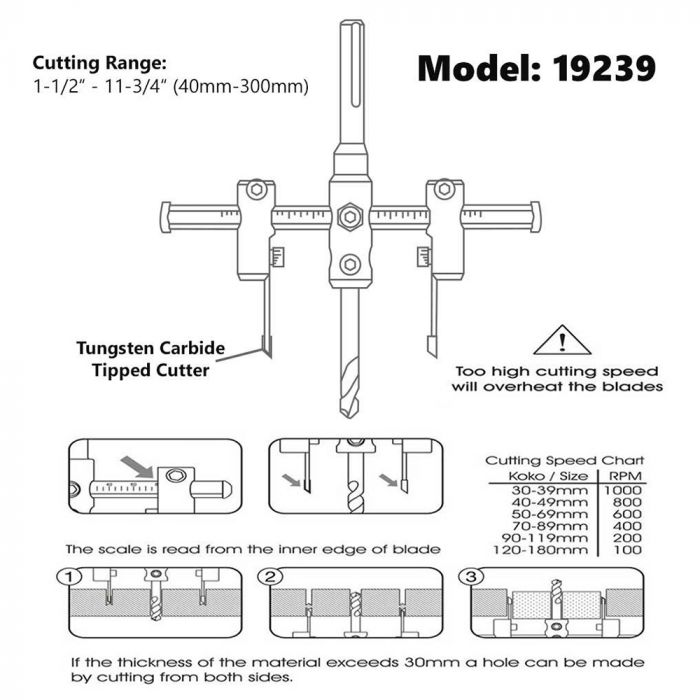 Adjustable Hole Saw 
