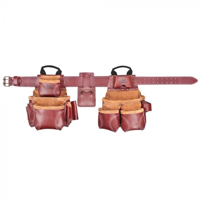 Custom Leathercraft 21453 18-Pocket Pro Framer's Heavy Duty Leather Tool  Belt