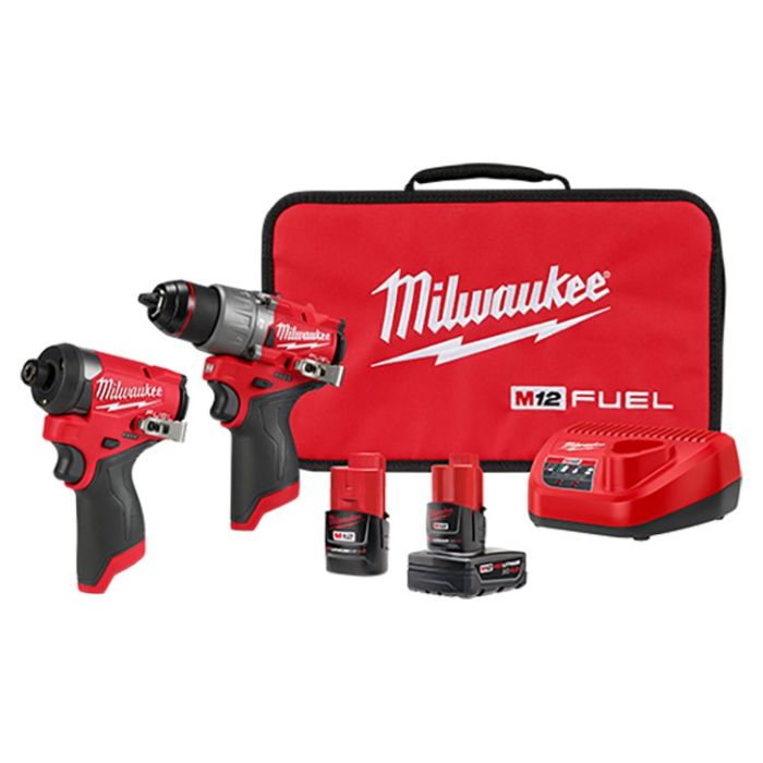 Milwaukee 3497 22 M12 Fuel 12v Cordless 2 Tool Hammer Drill And Impact Driver Combo Kit 