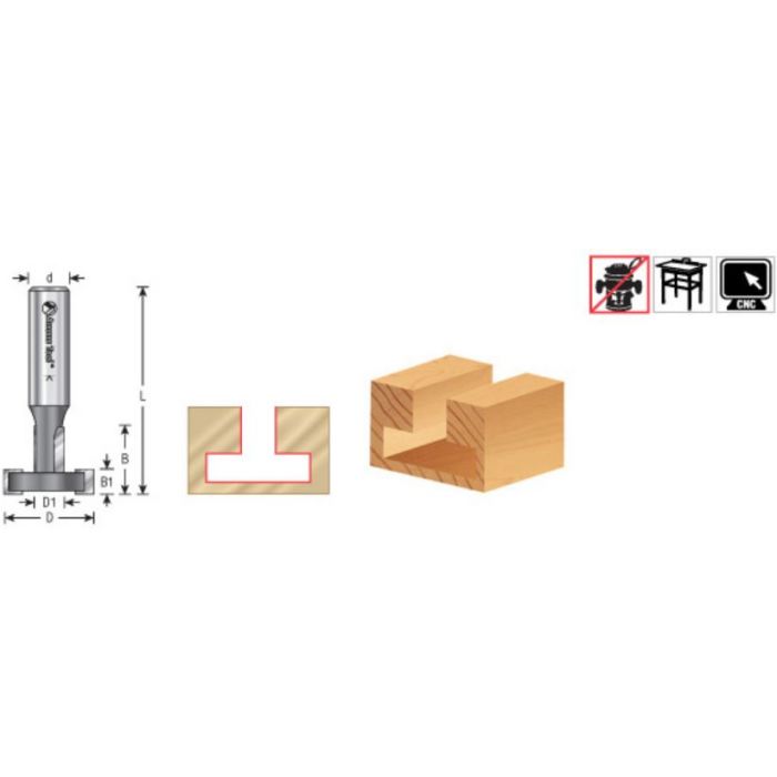 TSlot Router Bits with Square Edges