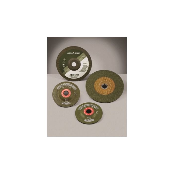 Rex Cut 730002 41/2" x 5/811 36G SIGMA Green Stainless Grinding Wheel