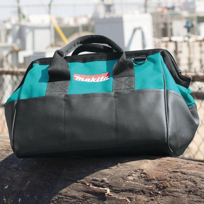 Makita Contractor Tool Bag Storage Work Jobsite Carry Handle 14 Inch Fabric Teal 