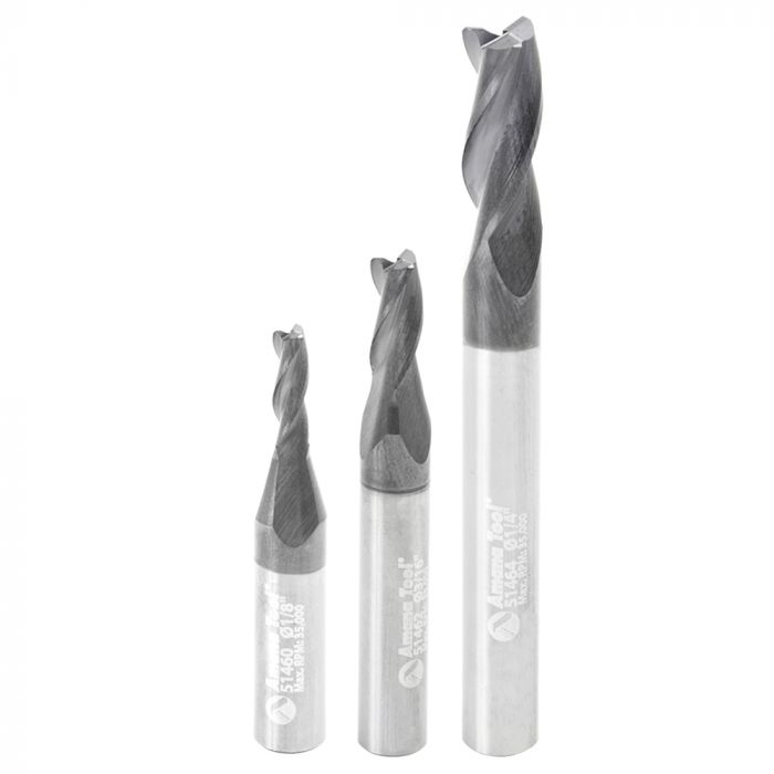 Amana Tool AMS156 1/4" CNC Spiral End Mill Steel & Stainless Steel