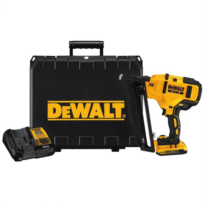 DeWalt DCN660D1 20V Max XR 16Gauge Angled Finish Nailer Kit, 2.0Ah