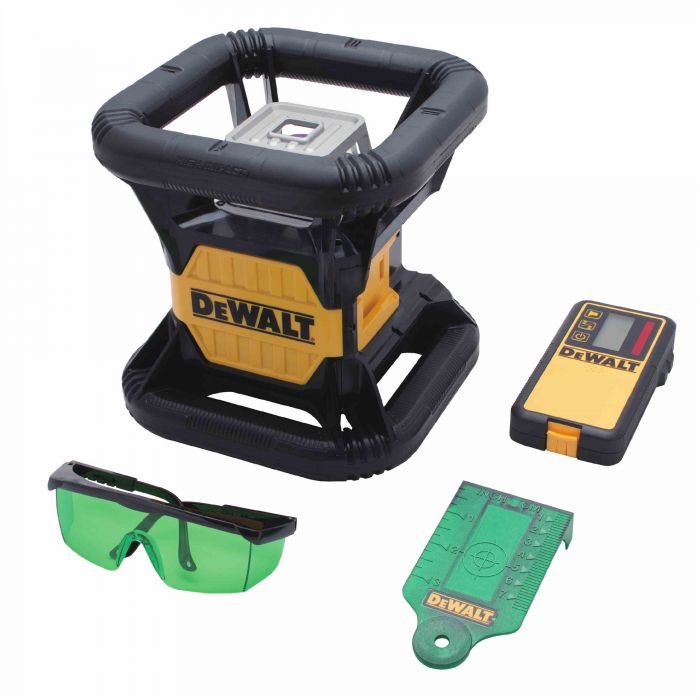 DeWalt DW079LG 20V GreenBeam SelfLeveling Rotary Laser Kit, 250 ft