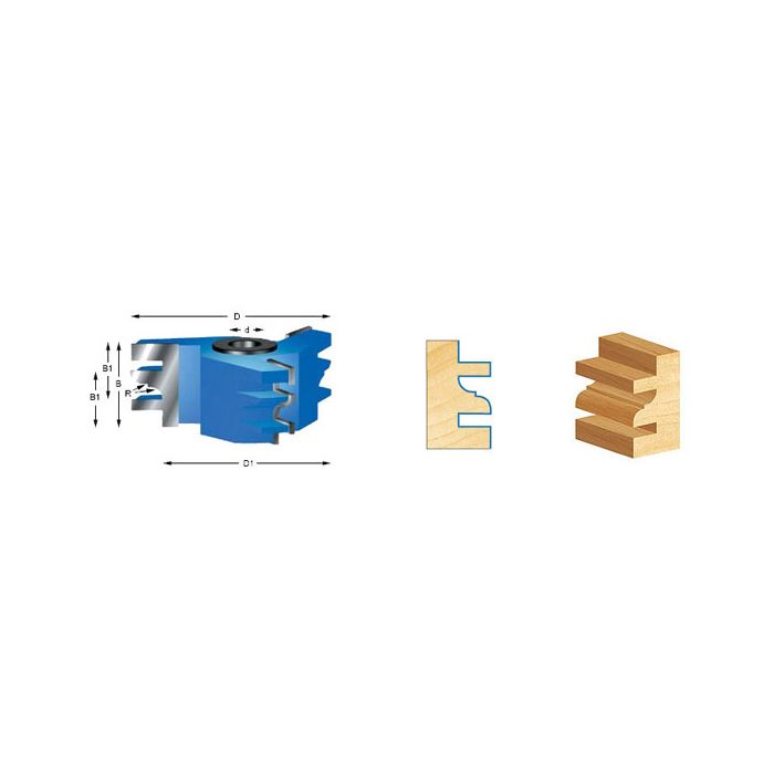 Reversible Stile & Rail Shaper Cutters Cove & Bead