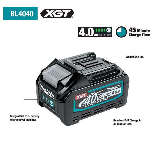 Makita BL4040 XGT 40V Max 4.0 Ah Battery