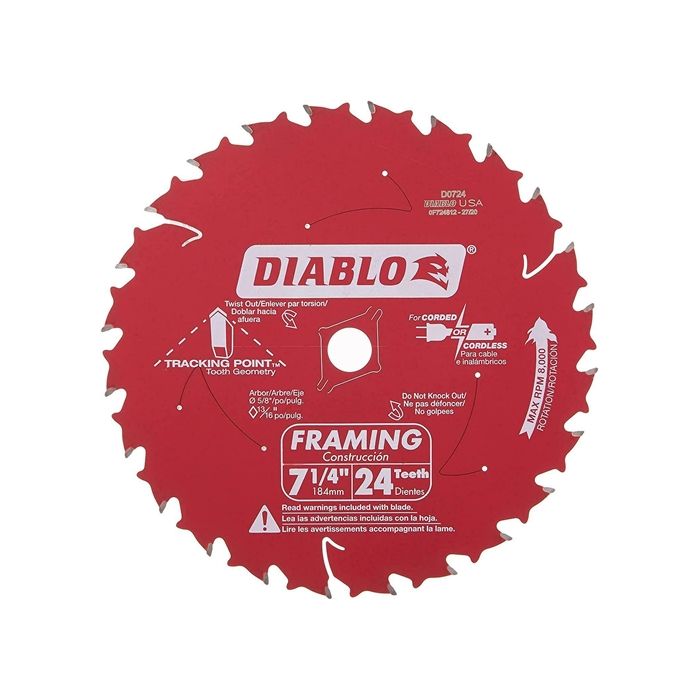 Makita 7-1/4 Circular Saw with Bonus 7-1/4 24T Carbide-Tipped Circular Saw Blade, Framing, 10/Pk