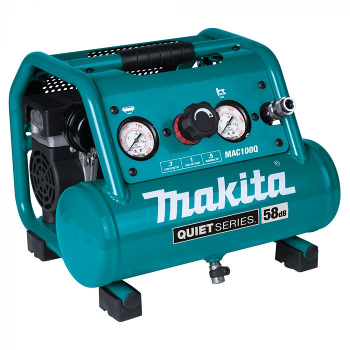 Makita MAC100Q Quiet Series 1/2 Horsepower 1 Gallon Compact Oil‑Free Electric Air | burnstools.com