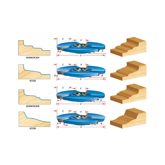 Raised Panel Shaper Cutters For 5 8 Inch Material Decorative   Sc524 1 