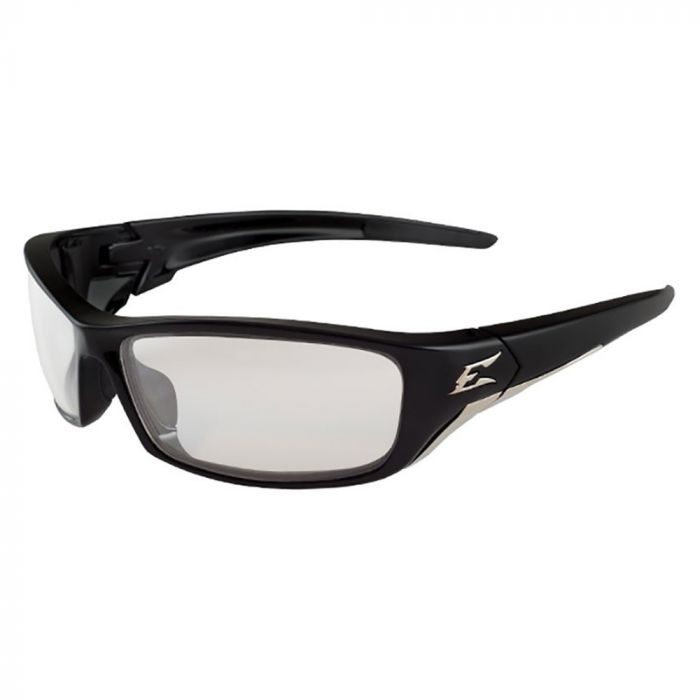 Edge Eyewear-Reclus Safety Glasses Black with Silver Mirror Lens 