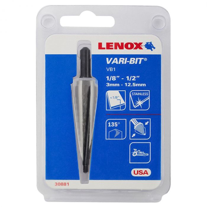 Lenox 30881-VB1 Vari-Bit 1//8-Inch to 1//2-Inch Step Drill Bit with 1//4-Inch Shank