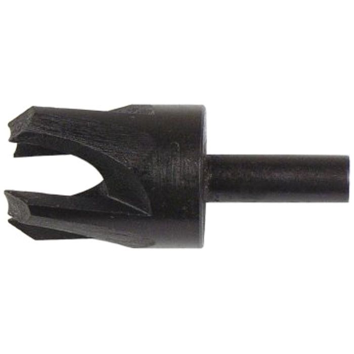 Drill plug cutter outlet