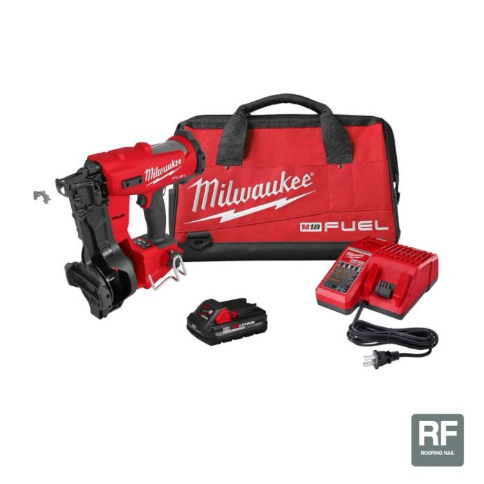 Milwaukee roofing nail gun cordless sale