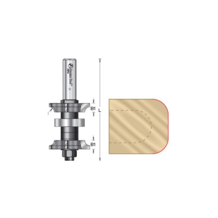 Double roundover router bit sales