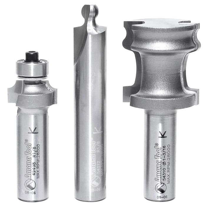 Amana Tool 54314 Carbide Tipped Tambour Door Appliance Garage Door Router Bit Set burnstools