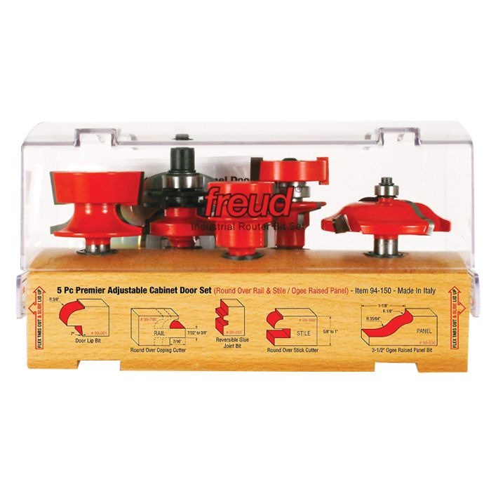 Freud 94 100 Cabinet Router Bit Set 5 Piece burnstools