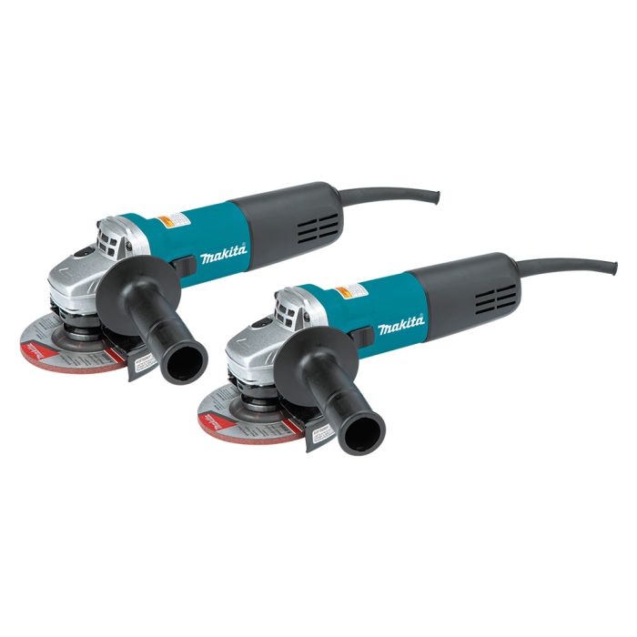 Makita 9557NB2 4 1 2 Corded Angle Grinder with AC and DC Switch 2 Piece burnstools