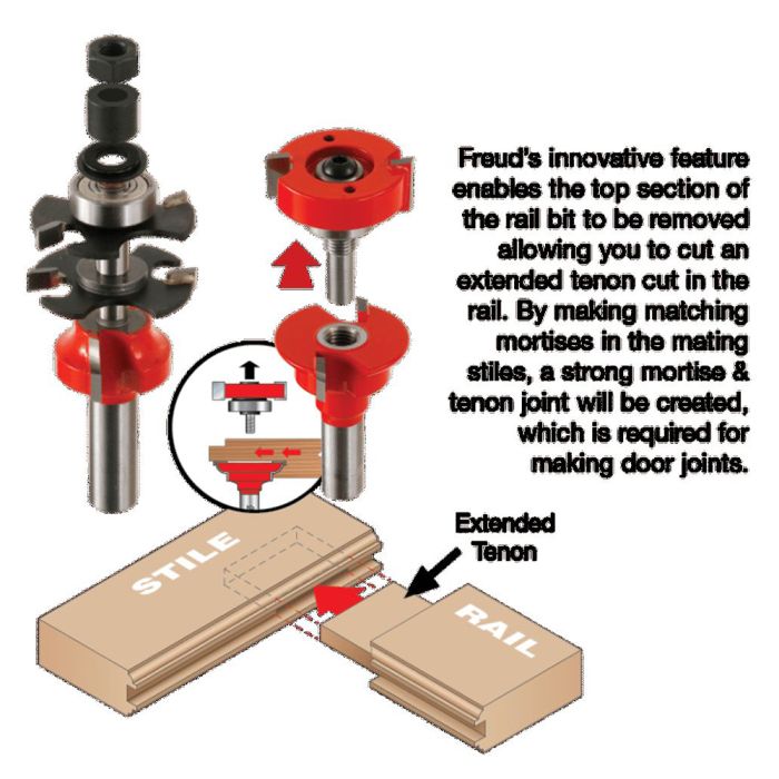 Freud 99 762 1 11 16 Shaker Premier Adjustable Rail Stile Drill Bit burnstools