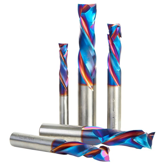 Amana Tool AMS 182 K Spektra 5 Piece Solid Carbide Compression Spiral CNC Router Bit Set burnstools