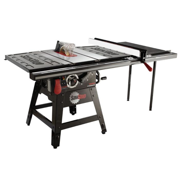 CNS175 TGP36 SawStop Contractor Saw with 36 Professional T Glide fence system rails extension table