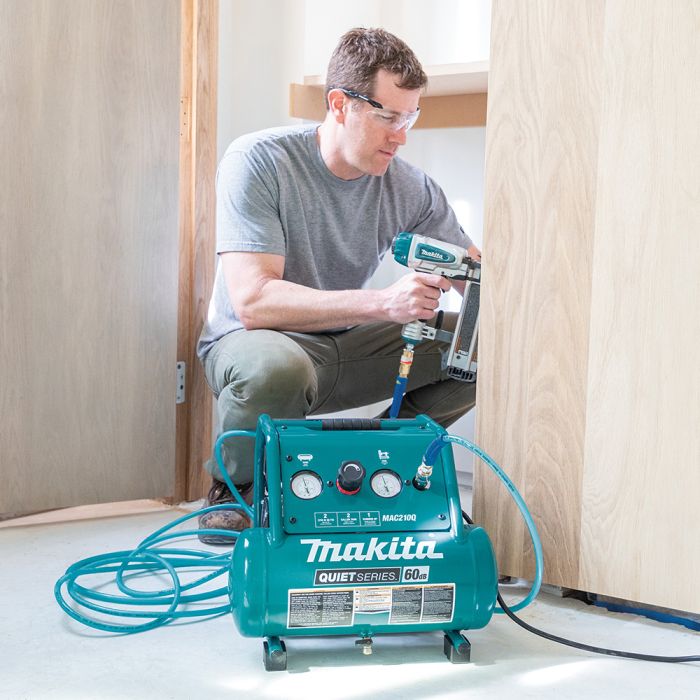 Makita MAC210Q Quiet Series 1 Horsepower 2 Gallon Oil Free Electric Air Compressor burnstools