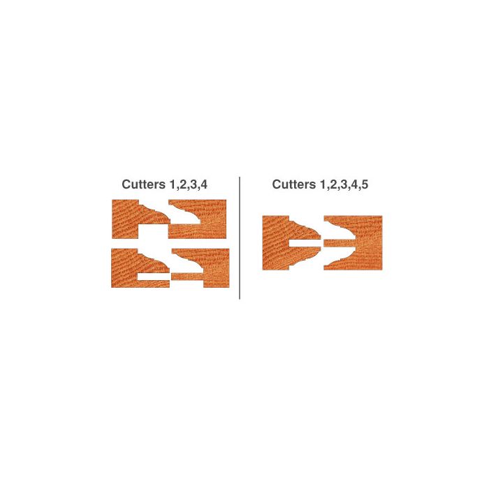 Cnc Router Bit Profiles CNC Insert Profile-Counter/Profile Router Bit Set -Classical Cove & Bead