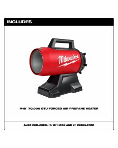 Milwaukee 0801-20 M18 70,000 BTU Forced Air Propane Heater