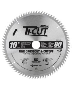 Timberline 10081-30 Ti-Cut 10" x 80 TPI Carbide Tipped Fine Crosscut & Cutoff Saw Blade
