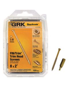 GRK Fasteners 119728 #8 x 2" Star Drive Trim-Head Finish Screw