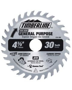 Timberline 120-300 4-3/8" x 30T Carbide Tipped General Purpose Saw Blade