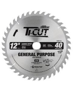 Timberline 12040-30 Ti-Cut 12" x 40T Carbide Tipped General Purpose and Finishing Saw Blade