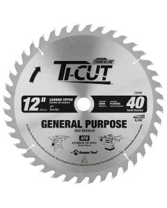 Timberline 12040 Ti-Cut 12" x 40T Carbide Tipped General Purpose and Finishing Saw Blade