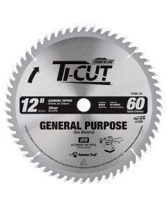 Timberline 12060-30 Ti-Cut 12" x 60T Carbide Tipped General Purpose and Finishing Saw Blade