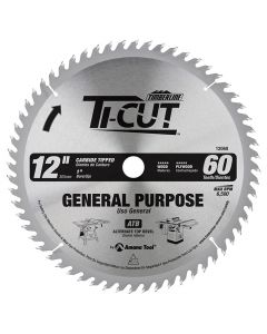 Timberline 12060 Ti-Cut 12" x 60T Carbide Tipped General Purpose and Finishing Saw Blade
