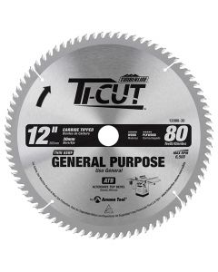 Timberline 12080-30 Ti-Cut 12" x 80T Carbide Tipped General Purpose and Finishing Saw Blade