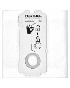 Festool 204308 SC-FIS-CT MINI/MIDI-2/5/CT15 Selfclean Filter Bags, 5/Box