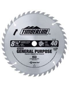 Timberline 215-400 8-1/4" x 40T General Purpose Saw Blade with Diamond Knockout
