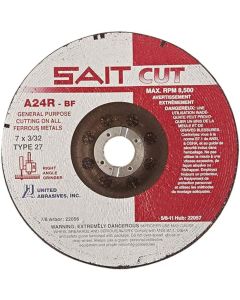 United Abrasives - SAIT 22056 7" A24R General Purpose Cutting Wheel