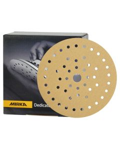 Mirka Abrasives 23-6MF-100 6" P100 Grit Gold Multifit Grip Abrasive Disc, 50 Piece
