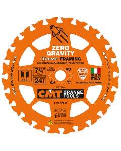 CMT Tools 250.324.07-X10 7-1/4'' 24T Zero Gravity Framing Blade 10-Pack