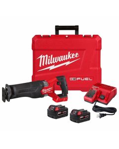 Milwaukee 2821-22 M18 Fuel Sawzall 18V Cordless Reciprocating Saw Kit, 2 Battery XC5.0