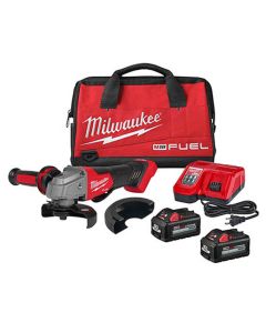 Milwaukee 2880-22 M18 Fuel 4-1/2" x 5" Cordless No-Lock Paddle Switch Grinder Kit