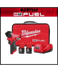 Milwaukee 3453-22 M12 Fuel 1/4" Hex Impact Driver Kit