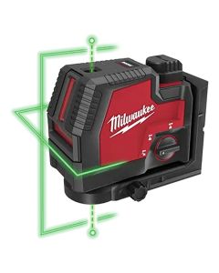 Milwaukee 3522-21 USB Rechargeable Green Cross Line and Plumb Point Laser