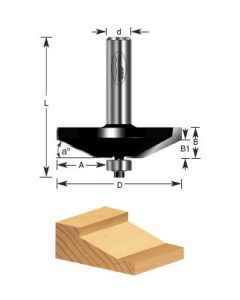 Timberline 420-30 3-3/8" Carbide Tipped Traditional Raised Panel Router Bit with Ball Bearing