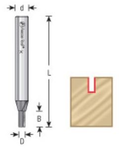 Straight Plunge Cutting Router Bits, 1/4 & 3/8 Shank, Single Flute (High Production)