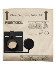Festool 452971 FIS-CT Replacement Filter Bag, 5 Piece