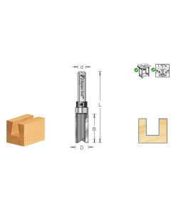 Keller Dovetail - Straight Plunge Router Bit with Upper Bearing